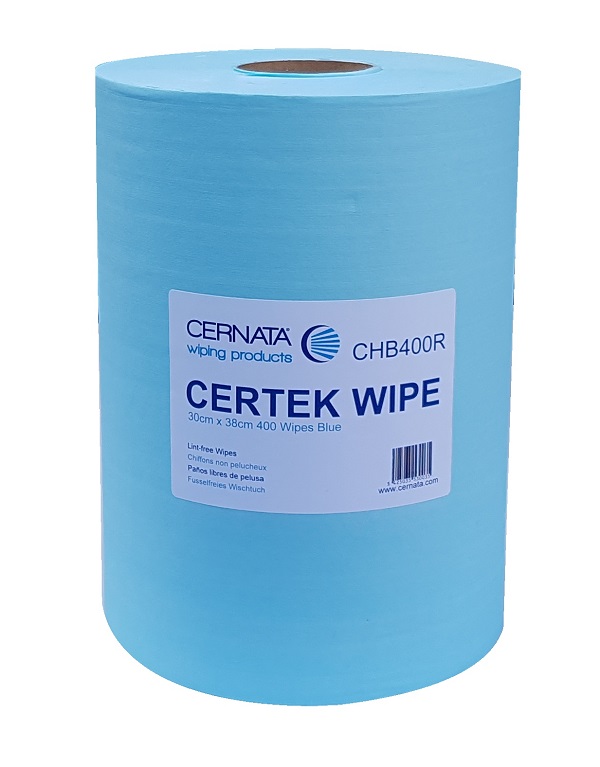 CERTEK Lint Free Wiping Roll 30x38cm 400 Sheets Blue